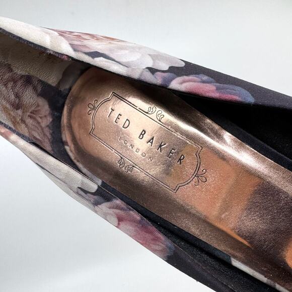 TED BAKER 'Kawaap Chelsea' Floral Satin Pointed-Toe Stiletto Pumps - Picture 7 of 8